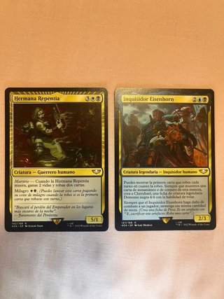 Cartas Magic warhammer 40k Hermana e Inquisidor