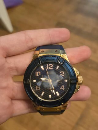 Reloj Guess W0247G3 Azul y Dorado
