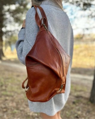 Mochila Antirrobo de  Piel Marrón