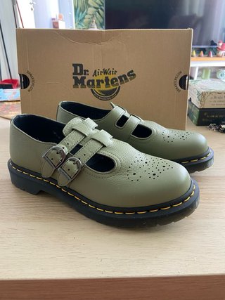 Zapatos Dr. Martens Mary Jane Verde Oliva