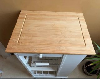 Mesa auxiliar cocina bar madera metal
