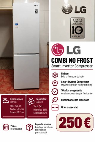 Nevera LG Combi No Frost 341L