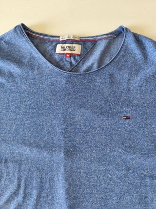 Maglietta Tommy Hilfiger effetto Denim Blu Taglia