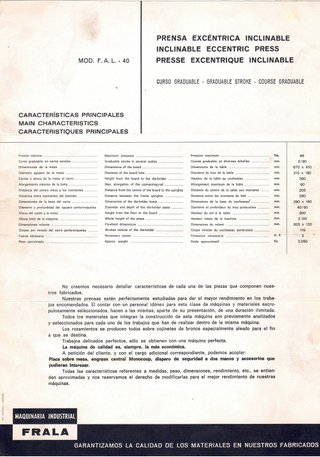 Prensa Excéntrica Industrial Frala 40 TN "OCASION"