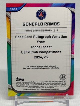 Gonçalo Ramos Autógrafo /99 Topps Finest
