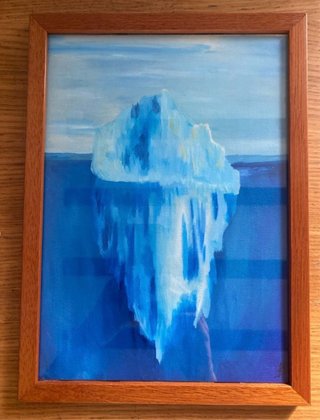 Cuadro Óleo Iceberg Azul