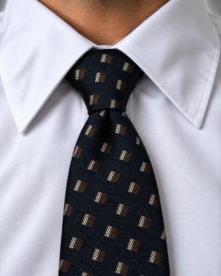 Corbata Tino Cosma Negra de Seda