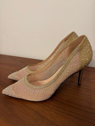 Zapatos de Fiesta Nude con Pedrería Talla 40