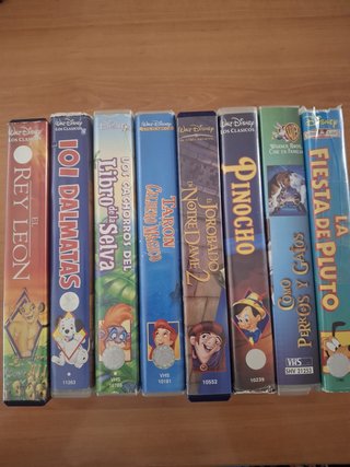 Lote 8 Películas VHS Disney Clásicos