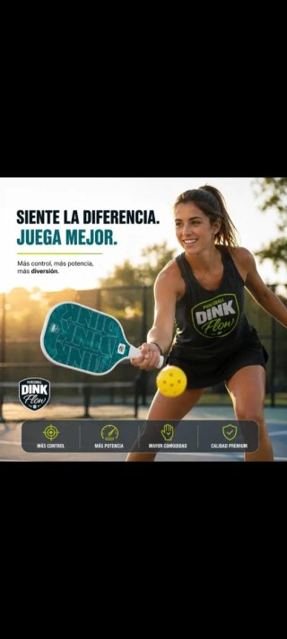 Set Pickleball 2 palas, 4 pelotas y funda.