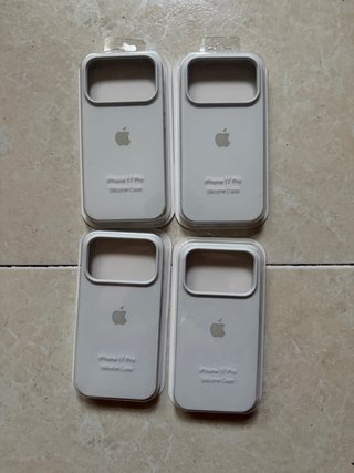 Fundas Silicona Apple blancas iPhone17 Pro/ 18 Pro