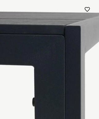 Mesa de jardín metálica y madera con 6 sillas
