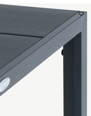 Mesa de jardín metálica y madera con 6 sillas