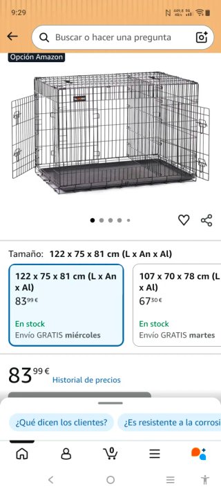 Jaula para perro negra