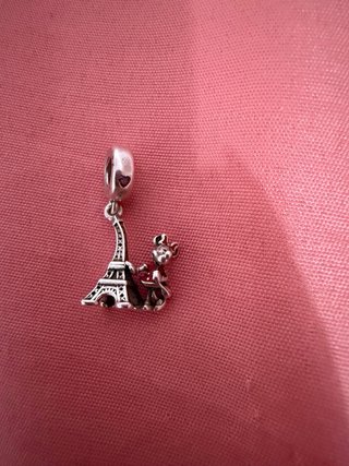 Pandora Charm Minnie Torre Eiffel Rojo Plata