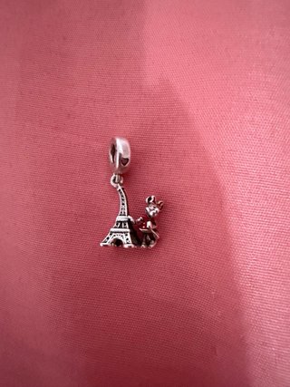 Pandora Charm Minnie Torre Eiffel Rojo Plata