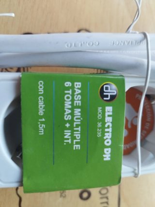 Nueva a estrenar! Regleta Eléctrica 6 salidas