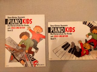 2 Libros de Partituras Piano Kids (Heumann)