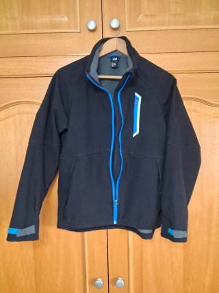 Chaquetón H&M Negro y Azul Talla M