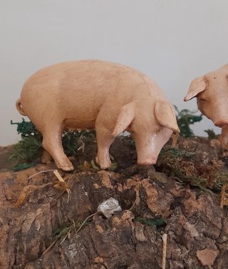 2 Maiali per Presepe Moranduzzo