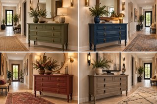 Mueble de entrada / auxiliar, vintage, de madera.