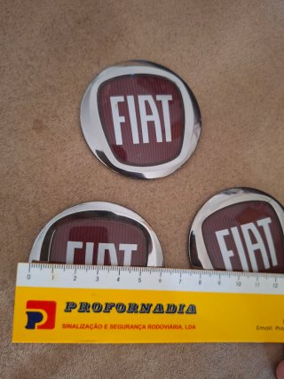 Conjunto de 3 centros de jante Fiat