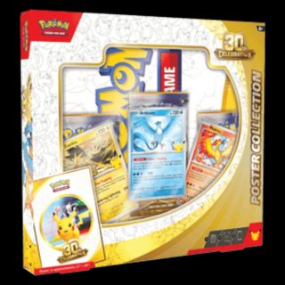 Colección con póster cartas Pokémon 30 aniversario