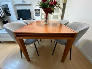 Mesa de salón extensible madera