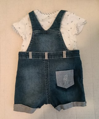 Peto vaquero y camiseta Mayoral 2-4 meses (65cm)