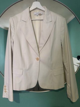 Americana corta Zara blanco roto