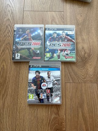 Pack 3 Juegos PS3: PES 2009, PES 2010, FIFA 13