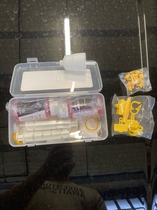 Kit purga frenos bici con aceite