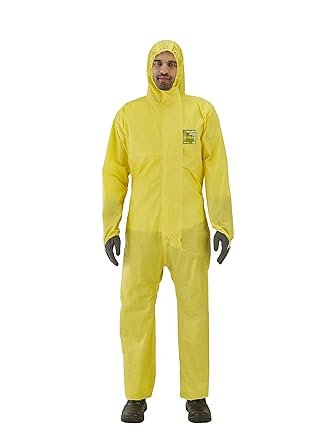 Ansell AlphaTec 2300 Model 132, Mono de Trabajo Desechable, Protección Quimica Tipo 3/4/5, Traje Int
