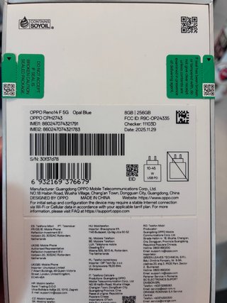 Oppo Reno14 F 5G