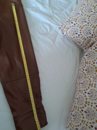 Chaqueta de Piel Sintética Zara Marrón caramelo