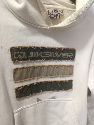 Sudadera Quiksilver Clásica Blanca
