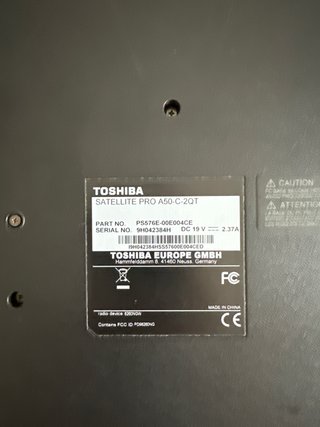 Portátil Toshiba Satellite Pro A50