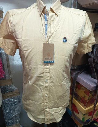 Camisa Springfield Caballero Manga Corta Beige