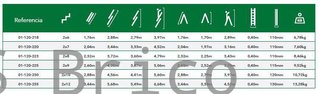 Escalera Aluminio 2X12 - 3,44+3,44 M - 66-66x25mm