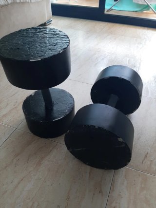 Set 2 Mancuernas Caseras 15 kg