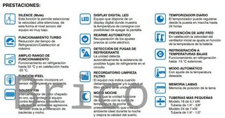 Aire Acondicionado Inverter Calefacción Wifi 2236 frigorías