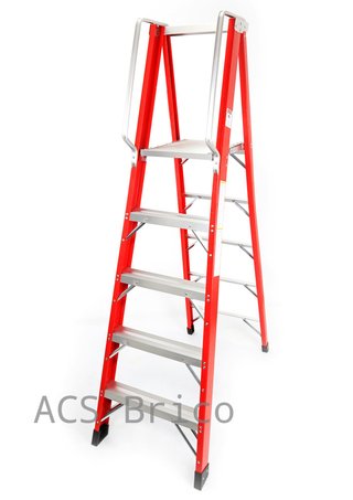 Escalera Fibra Tijera 2x5 - 1,42 Metros - 10401 - Mader