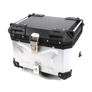 Maleta de Moto de Aluminio 55L Gris