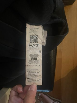 Sudadera EA7 Emporio Armani Negra