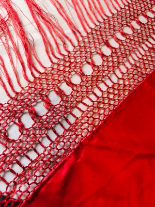Mantón de Manila Rojo Bordado
