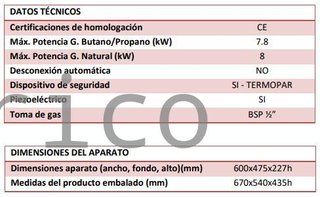 Plancha Gas Acero Rectificado Serie 100 - PLC6100RT