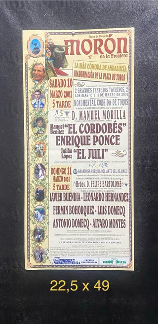 Cartel Toros Morón de la Frontera 2001