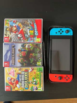 Nintendo Switch con 3 juegos