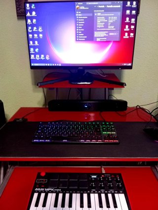 Mesa de Escritorio de Cristal y Metal