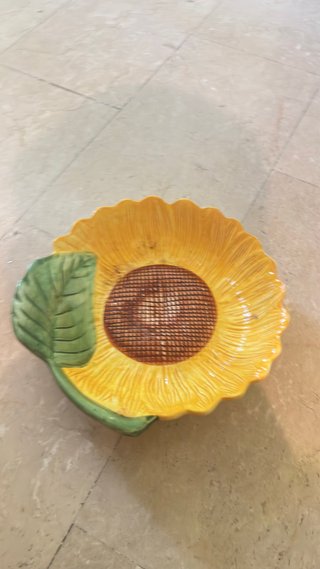 Centrotavola ceramica girasole